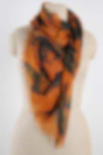 Yellow & Grey Printed Scarf by Pashma at Pernia's Pop Up Shop