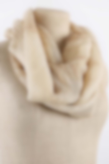 Ivory Printed Scarf by Pashma