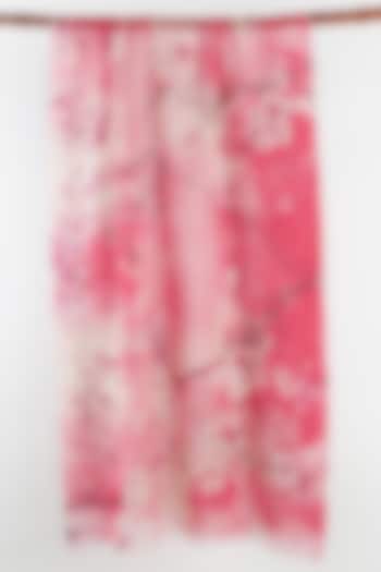 Pink Cherry Blossom Printed Scarf by Pashma