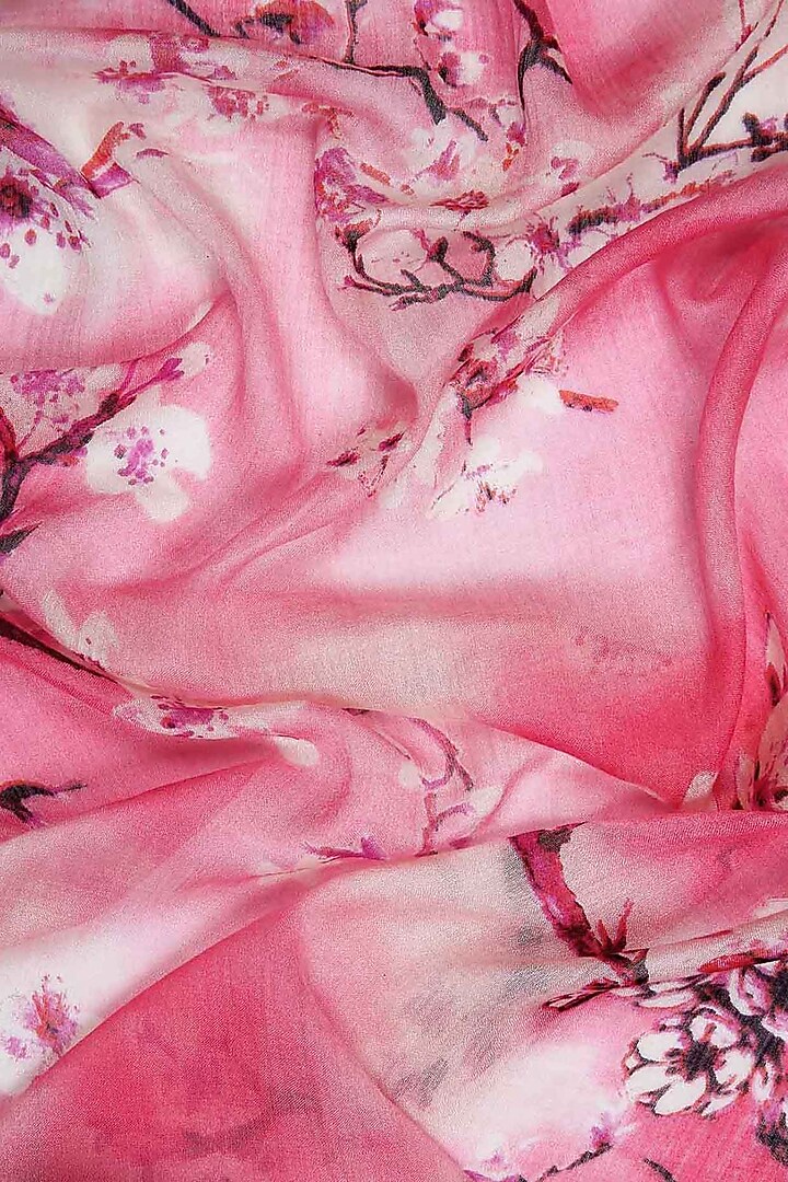 Pink Cherry Blossom Printed Scarf by Pashma at Pernia's Pop Up Shop