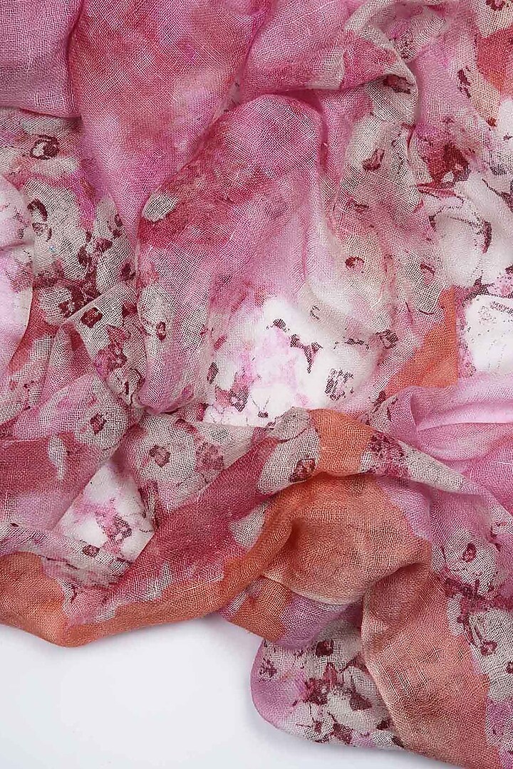 Pink Printed Scarf by Pashma at Pernia's Pop Up Shop