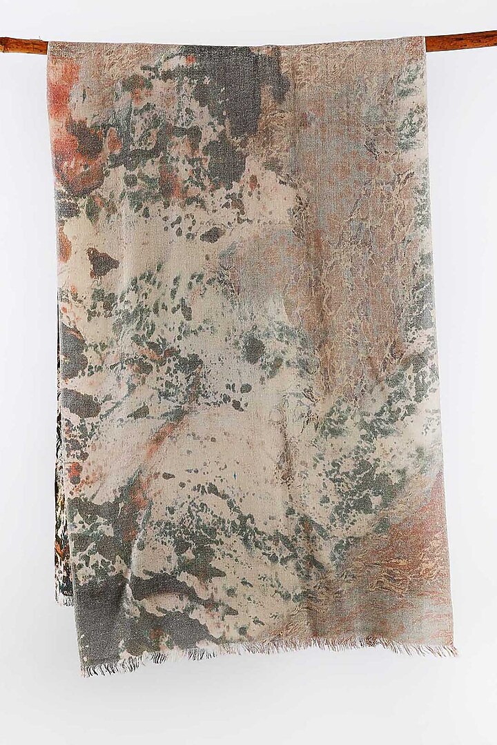 Orange Printed Scarf by Pashma at Pernia's Pop Up Shop