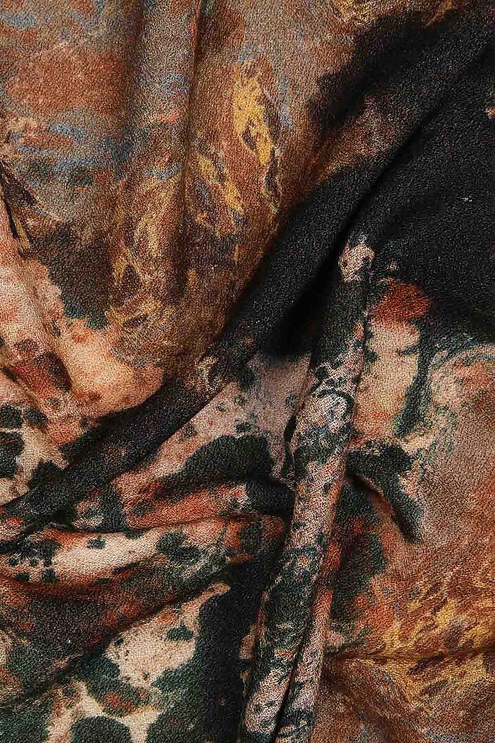 Orange Printed Scarf by Pashma at Pernia's Pop Up Shop
