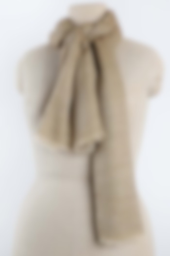 Beige Pure Cashmere Scarf by Pashma