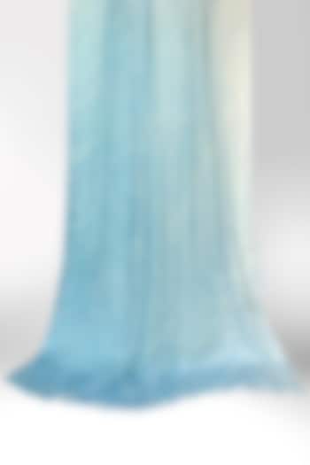 Blue Bamboo Silk Cashmere Scarf by Pashma at Pernia's Pop Up Shop