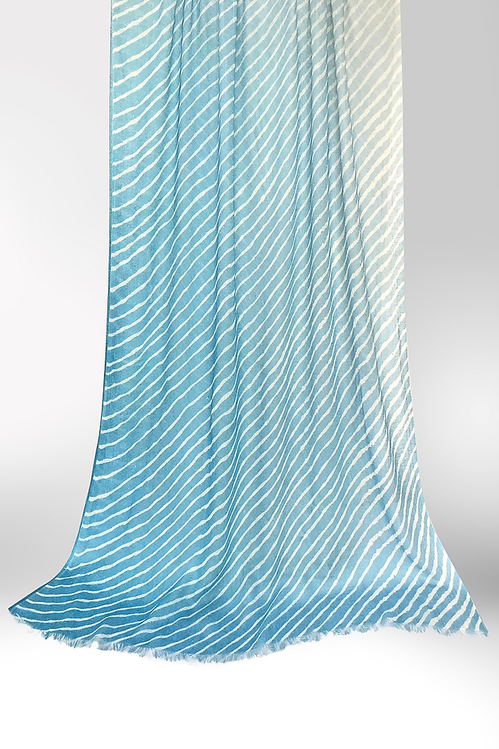 Blue Bamboo Silk Cashmere Scarf by Pashma at Pernia's Pop Up Shop