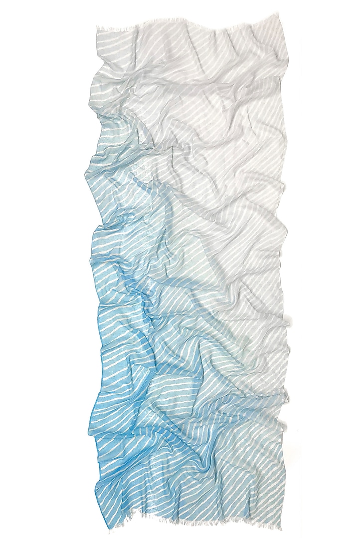 Blue Bamboo Silk Cashmere Scarf by Pashma at Pernia's Pop Up Shop