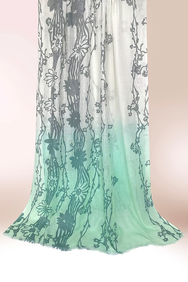 Ombre Bamboo Silk Cashmere Printed Scarf by Pashma at Pernia's Pop Up Shop