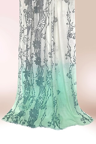 Ombre Bamboo Silk Cashmere Printed Scarf by Pashma
