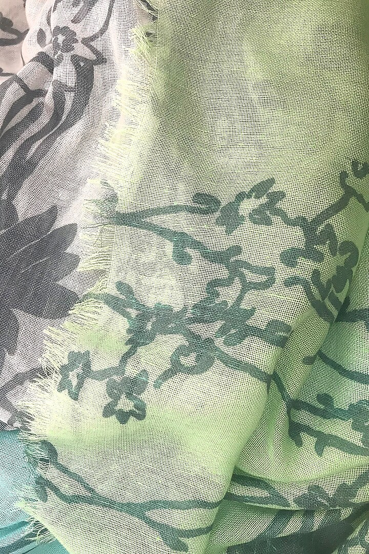 Ombre Bamboo Silk Cashmere Printed Scarf by Pashma at Pernia's Pop Up Shop