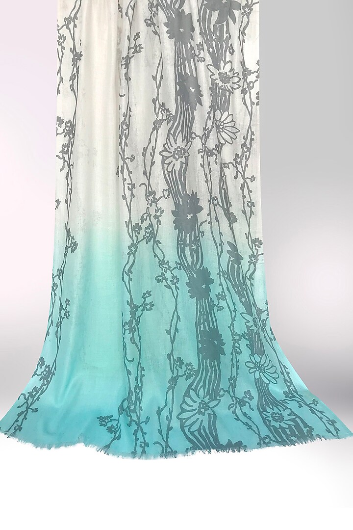 Ombre Bamboo Silk Cashmere Printed Scarf by Pashma at Pernia's Pop Up Shop