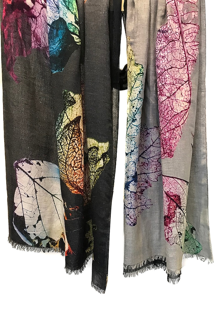 Multi-Colored Leaf Printed Scarf by Pashma at Pernia's Pop Up Shop
