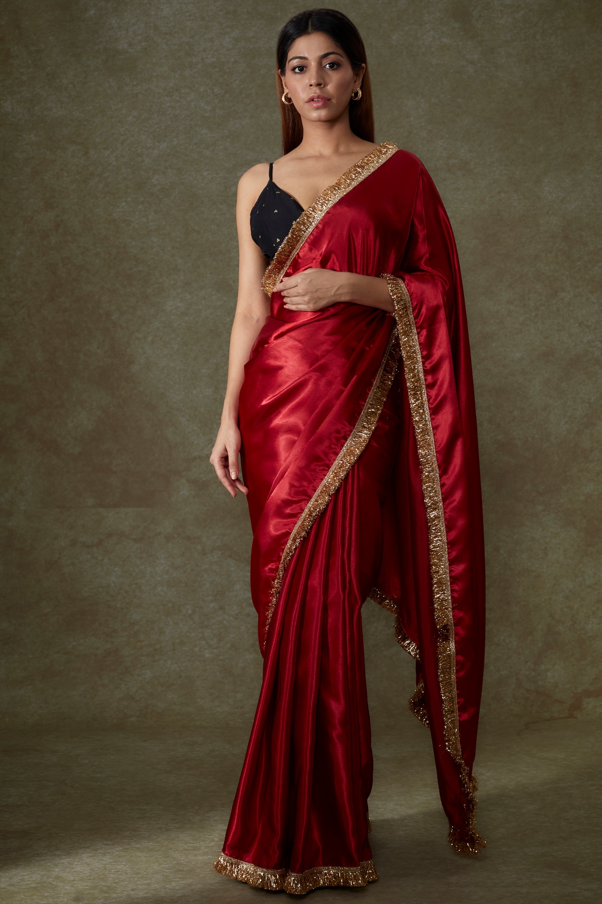 Buy Sareez House Self Design Bollywood Georgette Red Sarees Online @ Best  Price In India | Flipkart.com