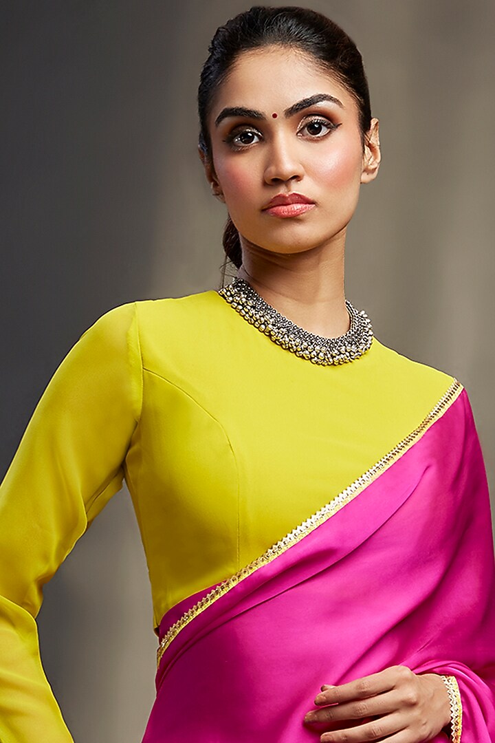Rani Satin Embellished Party Wear Saree Set by Phatakaa at Pernia's Pop Up Shop