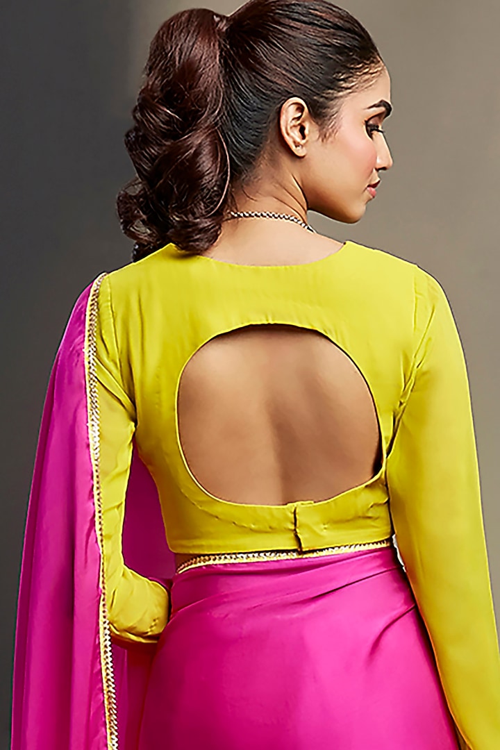 Rani Satin Embellished Party Wear Saree Set by Phatakaa at Pernia's Pop Up Shop