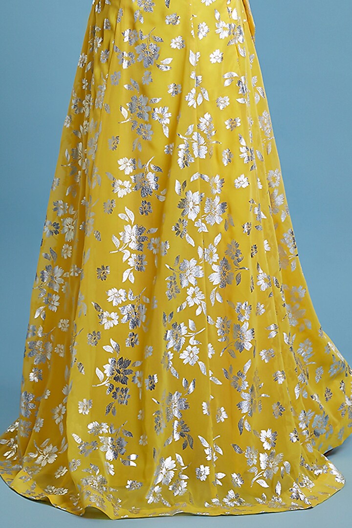 Yellow Recycled Polyester Lehenga Set by Phatakaa at Pernia's Pop Up Shop
