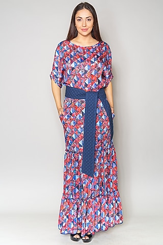 payal jain floral embroidered maxi dress Nocturne Veil – Chantilly Lace Keyhole Top main image 0
