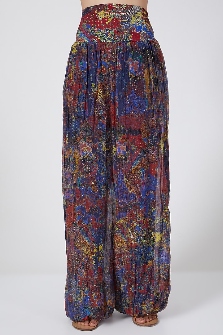 Multi Colored Printed Harem Pants by Payal Jain at Pernia's Pop Up Shop