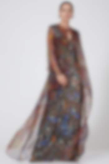 Multi Colored Printed Cape by Payal Jain