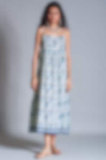 Off White Embroidered Dress by Payal Jain at Pernia's Pop Up Shop