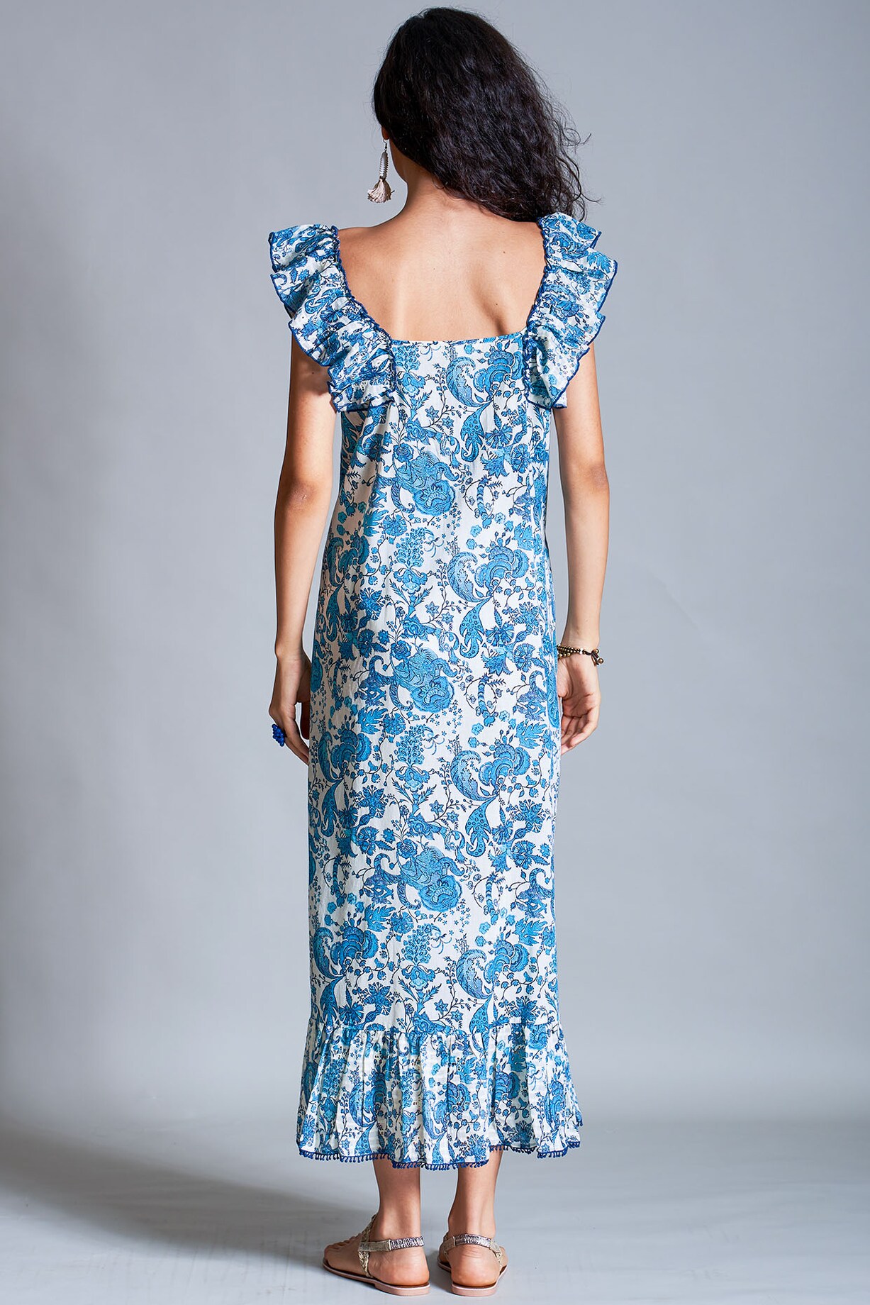 Off White Embroidered Tiered Beach Dress by Payal Jain at Pernia's Pop Up  Shop 2026