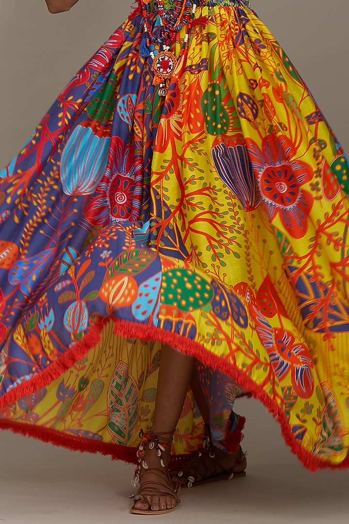 Multi-Colored Cotton Silk Printed Vacation Dress by Payal Jain at Pernia's Pop Up Shop