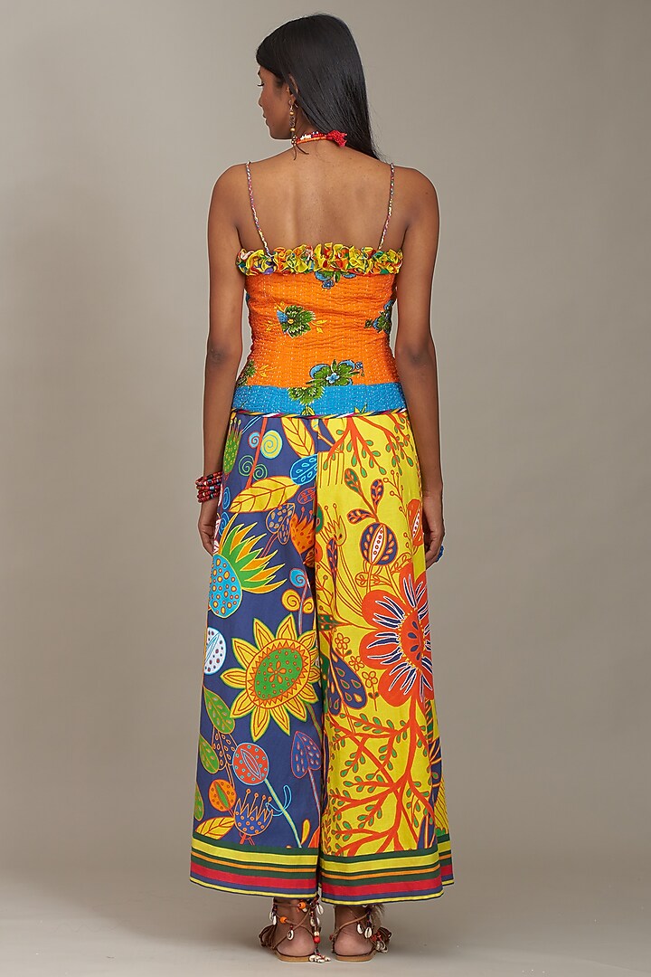 Multi-Colored Linen Printed Jumpsuit by Payal Jain at Pernia's Pop Up Shop