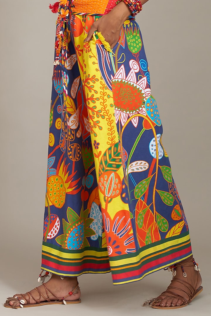 Multi-Colored Linen Printed Jumpsuit by Payal Jain at Pernia's Pop Up Shop