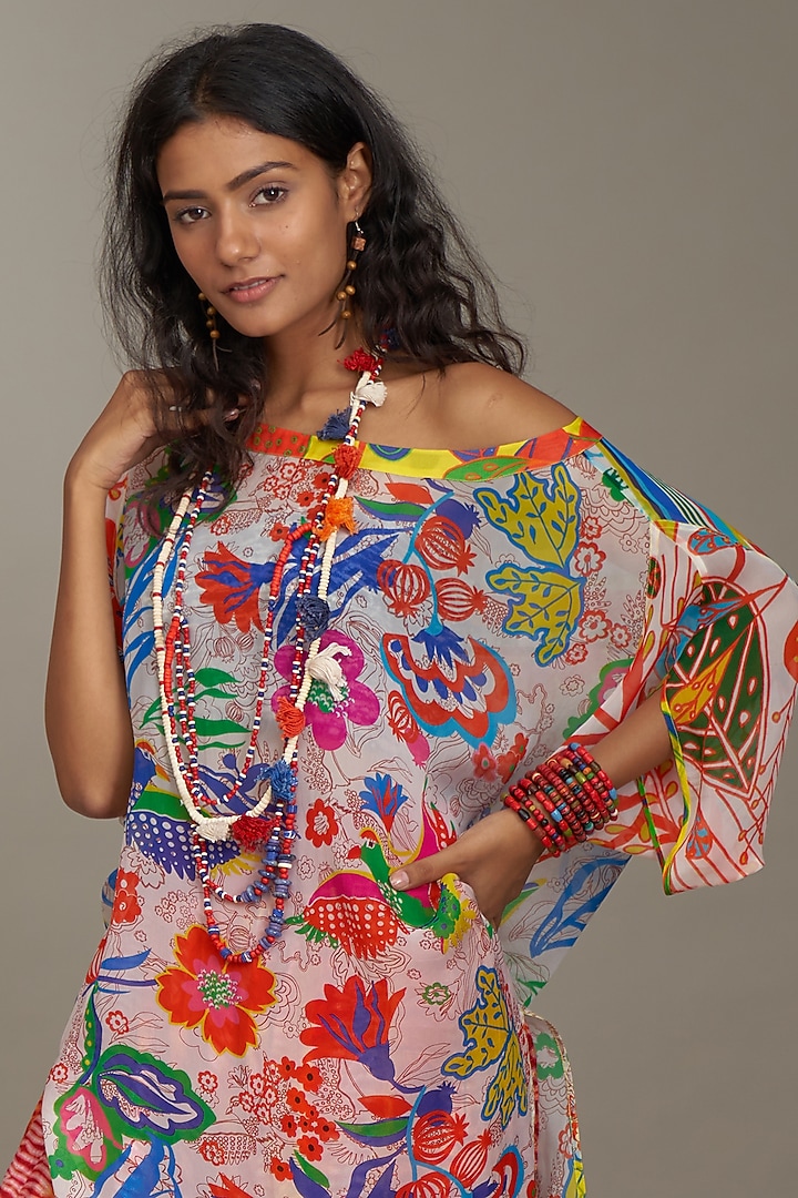 Multi-Colored Organza Printed Tunic by Payal Jain at Pernia's Pop Up Shop