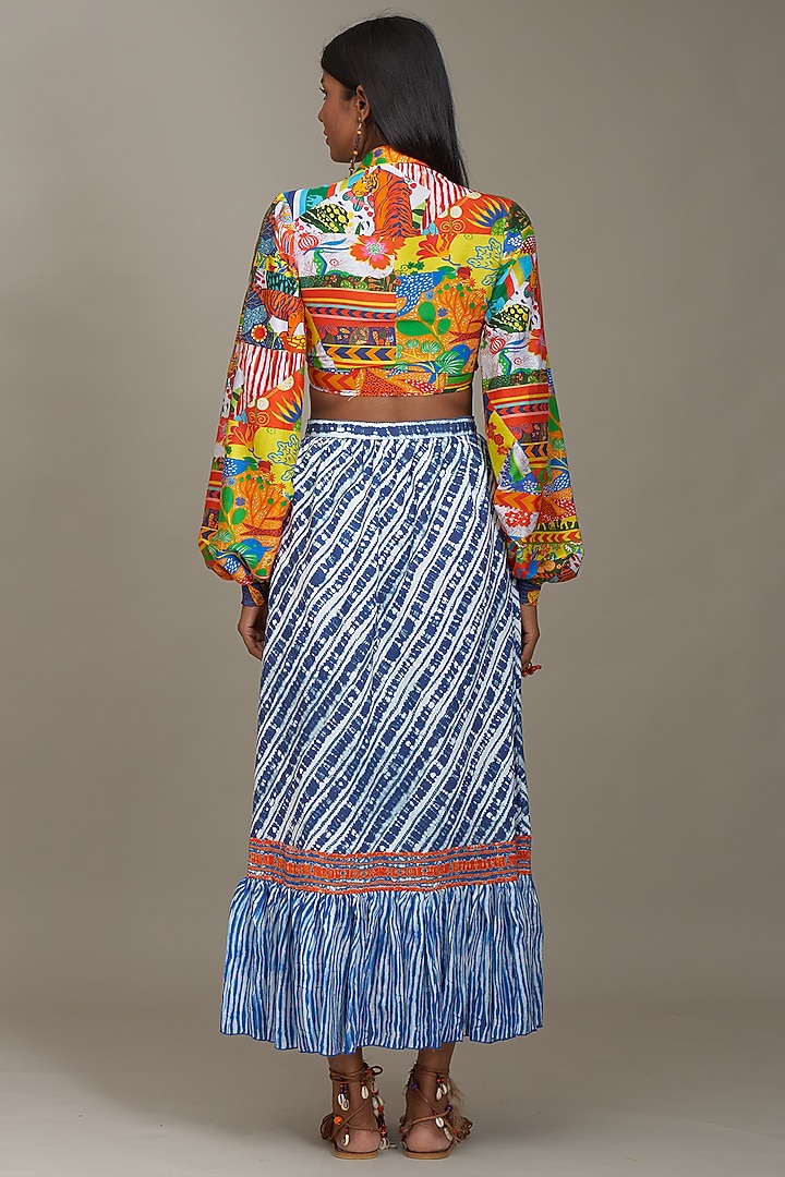 Multi-Colored Cotton Silk Printed Blouse by Payal Jain at Pernia's Pop Up Shop