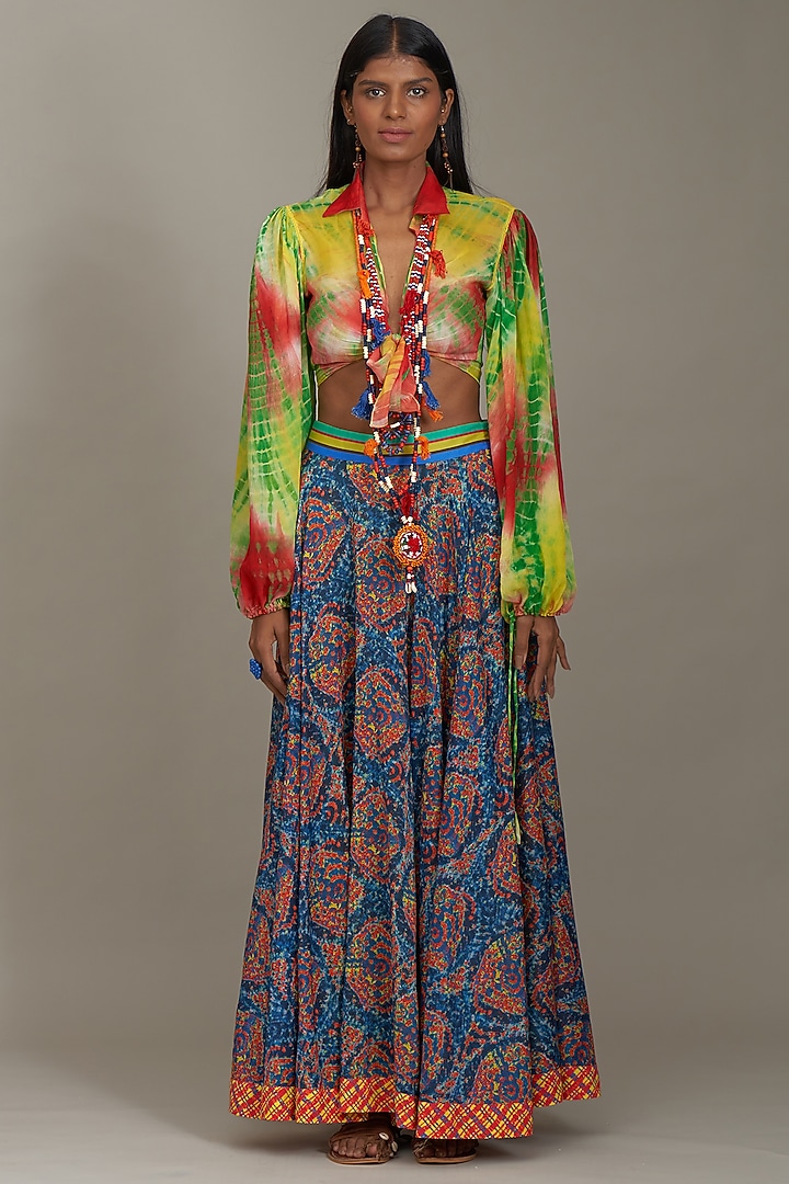 Multi-Colored Silk Printed Blouse by Payal Jain at Pernia's Pop Up Shop