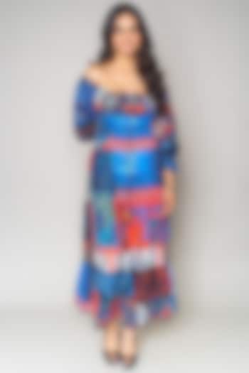 Multi Colored Off Shoulder Summer Dress by Payal Jain at Pernia's Pop Up Shop