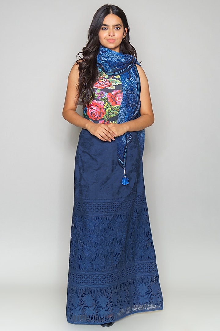 Blue A-Line Skirt by Payal Jain