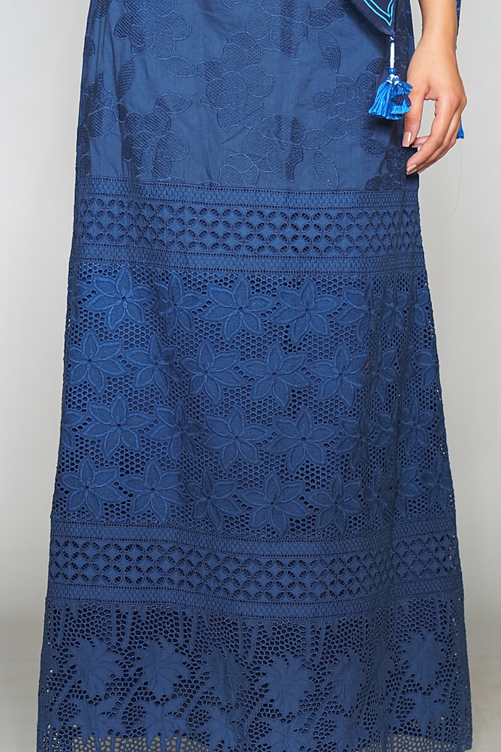 Blue A-Line Skirt by Payal Jain at Pernia's Pop Up Shop