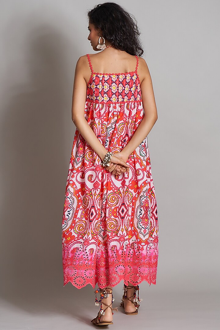 Pink Ikat Pinafore Summer Dress by Payal Jain at Pernia's Pop Up Shop