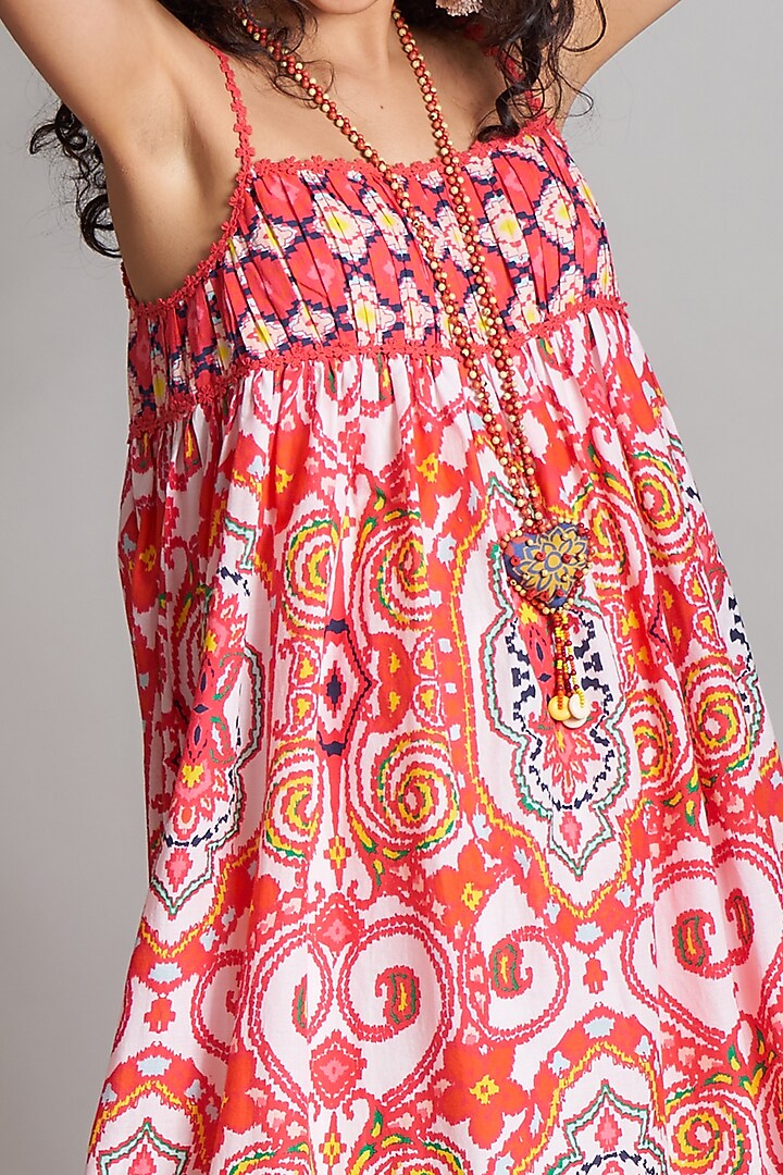 Pink Ikat Pinafore Summer Dress by Payal Jain at Pernia's Pop Up Shop