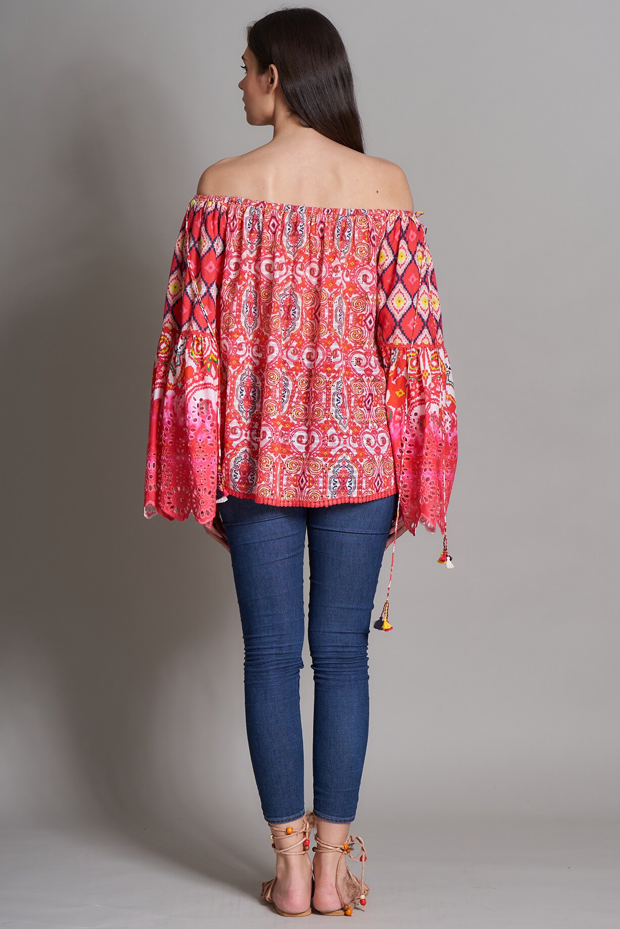 Embroidered Peasant Top