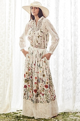 payal jain floral embroidered maxi dress Abiba Dress main image 1