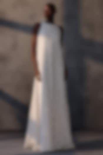 Ivory Lace Crystal & Beadwork Shift Bridal Gown by Payal Jain at Pernia's Pop Up Shop