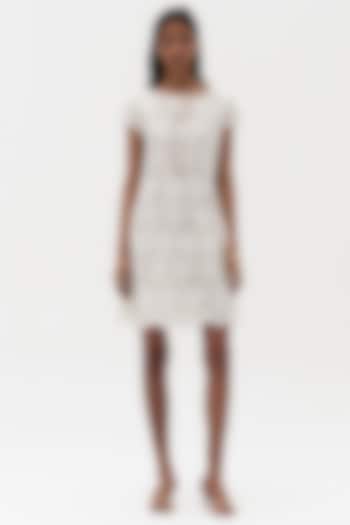 Off-White Cutwork Cotton Embroidered Vacation Dress by Payal Jain at Pernia's Pop Up Shop