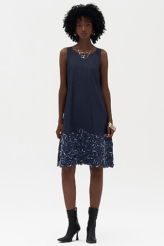 Shop Indigo Peek-a-Boo Denim Dress for Women Online from India's Luxury  Designers 2026