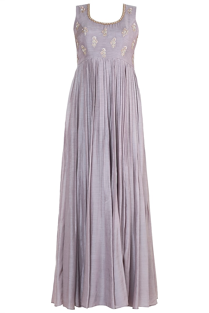 sleeveless gown with dupatta