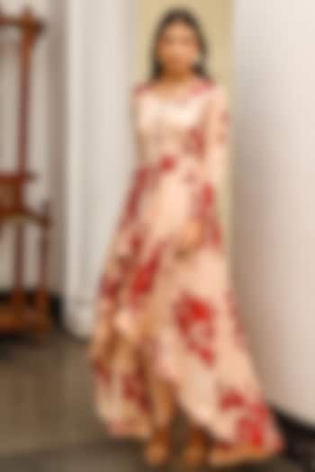 Beige Cotton Pant Set by Palak & Mehak at Pernia's Pop Up Shop