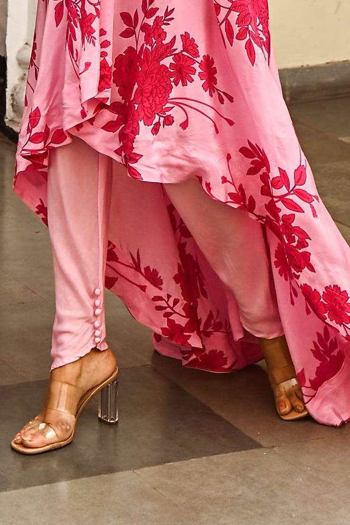 Fuchsia Cotton Pant Set by Palak & Mehak at Pernia's Pop Up Shop
