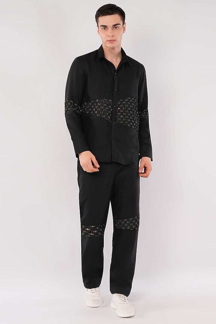 Black Linen Co-Ord Set by Pasqo Label at Pernia's Pop Up Shop