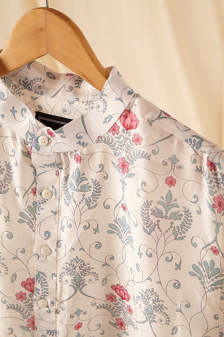Blue & Pink Printed Kurta Set by Project Bandi at Pernia's Pop Up Shop