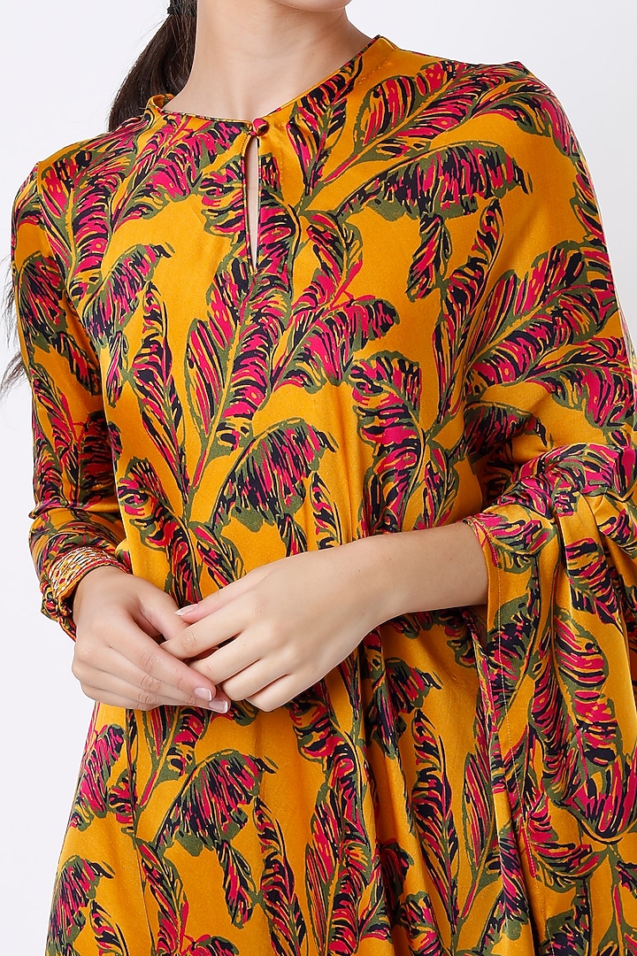 Mustard Printed Tunic by Punit Balana at Pernia's Pop Up Shop