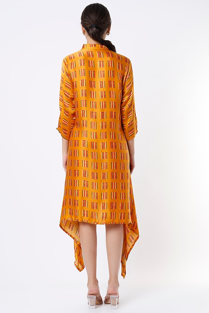 Mustard Tunic With Print by Punit Balana at Pernia's Pop Up Shop
