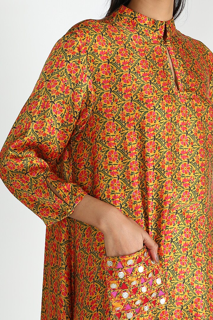 Mustard Tunic With Pocket by Punit Balana at Pernia's Pop Up Shop