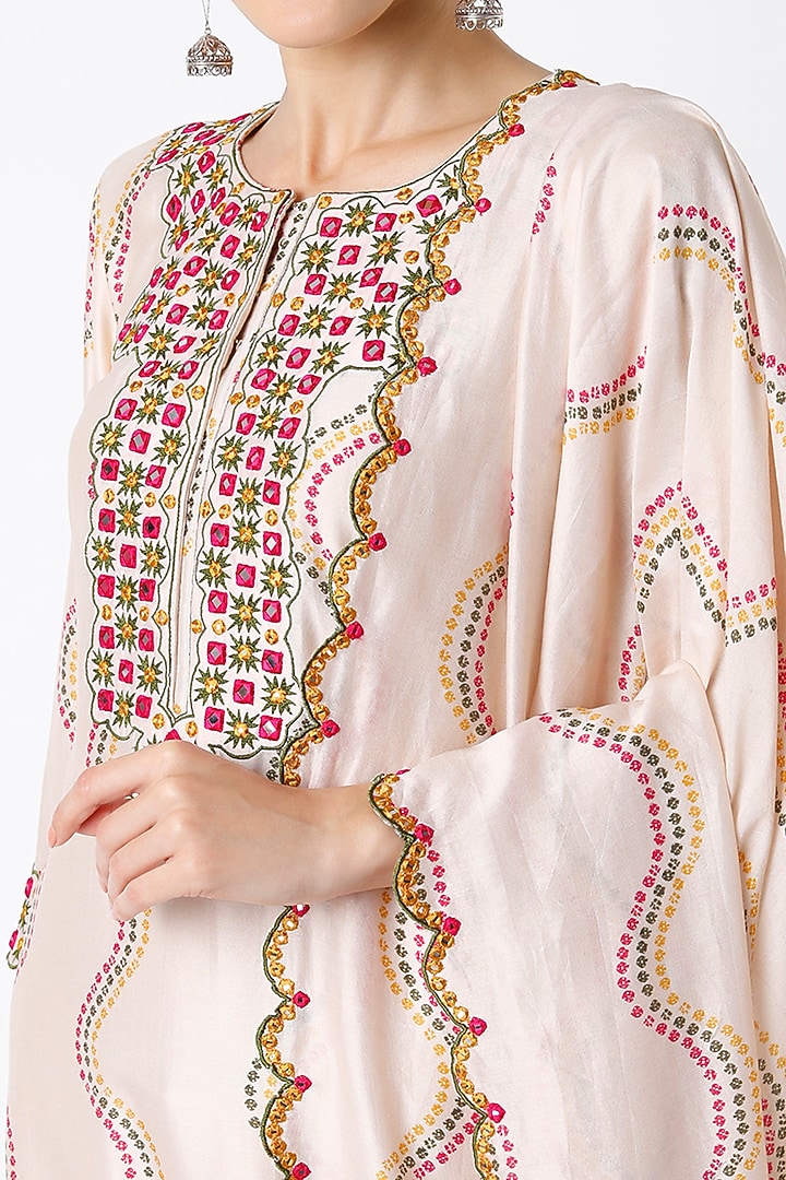 Blush Pink Resham Embroidered Kurta Set by Punit Balana at Pernia's Pop Up Shop